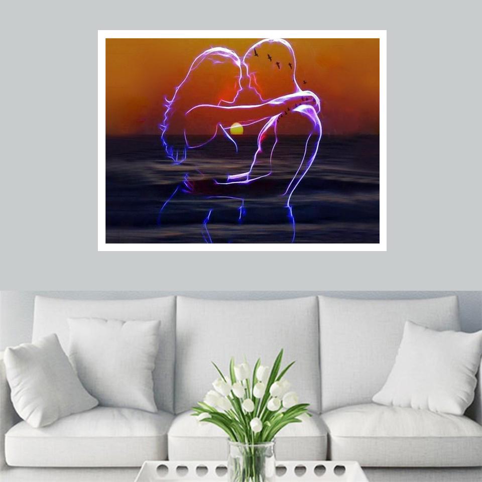 Квадратный/круглый алмазная живопись горный хрусталь пара портретная картина 5D Алмазная вышивка мозаика подарок ручной работы