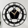 Large Size Clock & Wall Ornament/Metal Outdoor Wall Clock for Bedroom, Office -Black