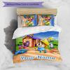 3pcs Pupstruction Cover Set - Personalized Name, HD Printed Bedding with 1 Cover and 2 Pillowcases - Perfect for Home Decor, Easy Care