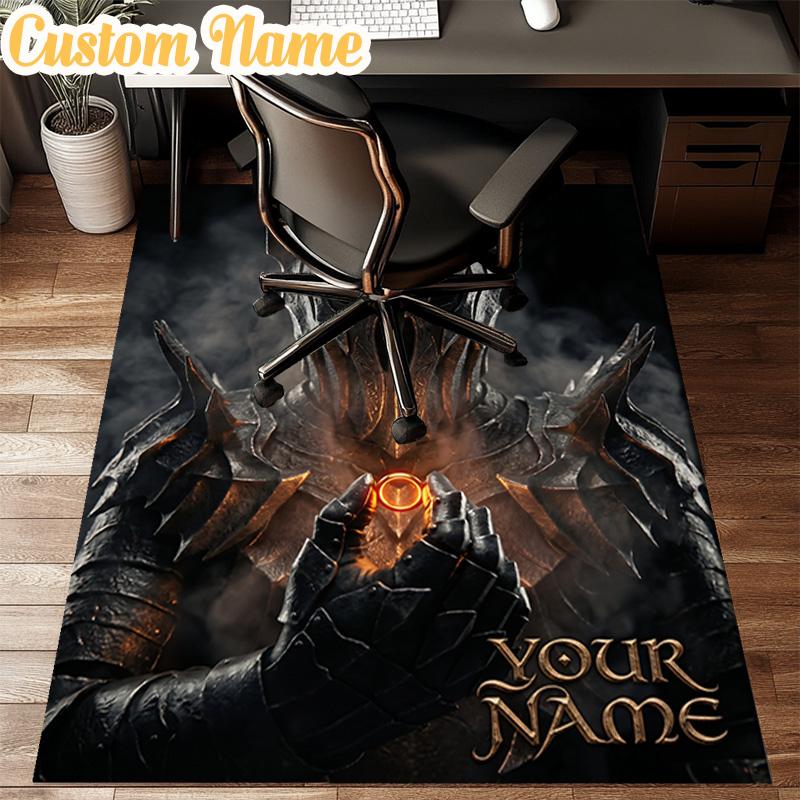 Custom Name Journey Through Middle-earth Rug Office Rug Chair Mat Non Slip Carpet Rugs for Bedrooms Dining Room Living Room Home Decor gifts
