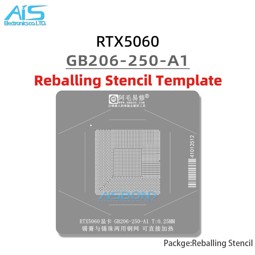 BGA GPU Reballing Stencil Template Station For RTX5060 GB206-250-A1 Positioning Plate Plant tin net Steel mesh