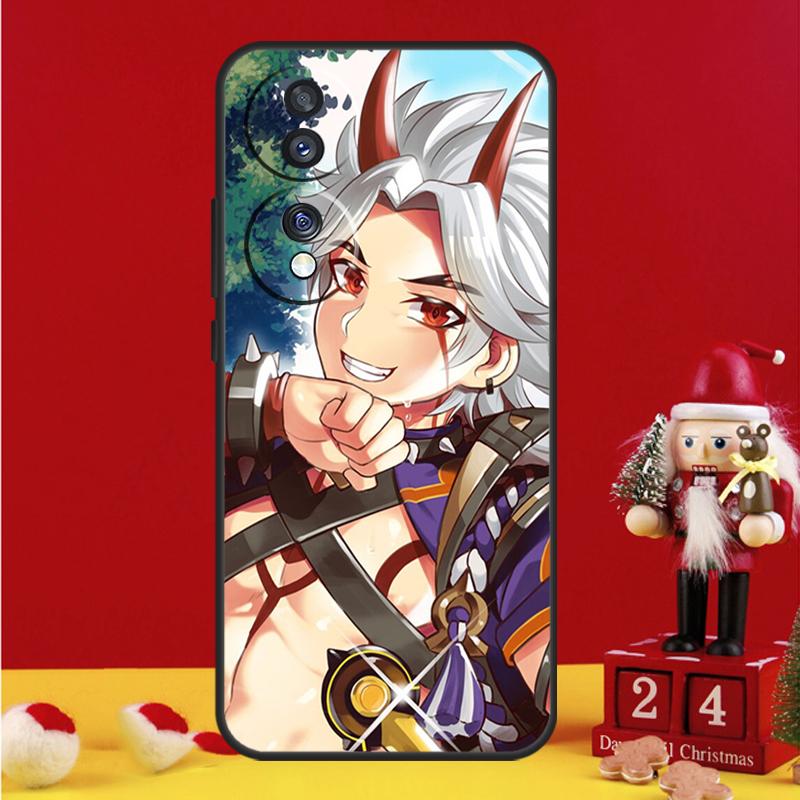 Чехол Genshin Impact Аратаки Итто для Honor Magic 5 6 7 8 Pro Honor 200 400 50 70 90 Lite X8b X8c X9a X9b X9c Win RT Чехол