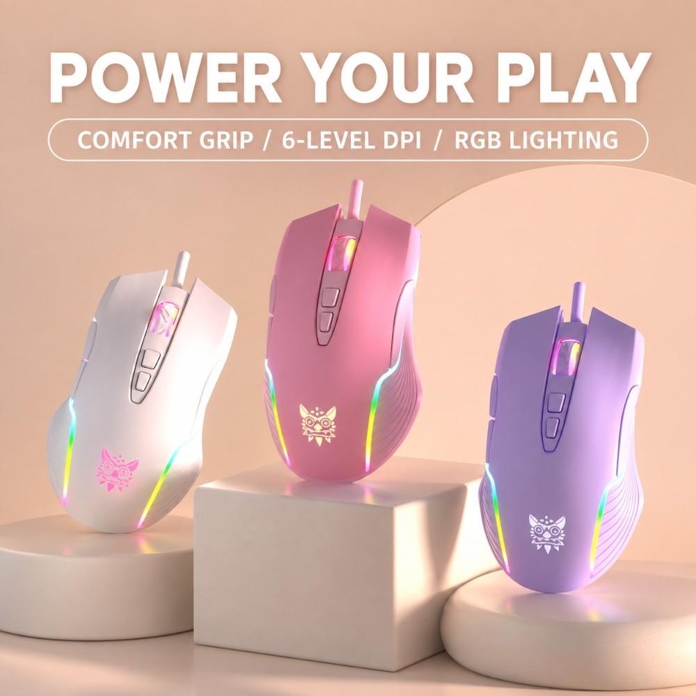 Adjustable 6400DPI CW905 Wired Gaming Mouse RGB LED Light USB Gaming Mouse for Daily Use