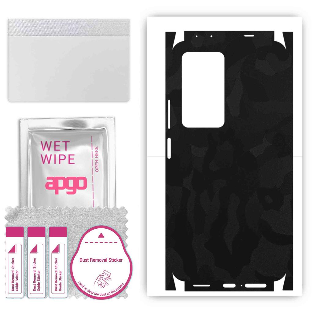 apgo Protective Skin Sticker for the Back+sides Compatible with Xiaomi Redmi K50 Pro, Full Wrap Film, Foil, Vinyl - Pattern Black Camo