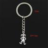 Fashion Clown Joker Jester 25x12mm Pendant 30mm Key Ring Chain Bronze   Men Car Gift Souvenirs Keychain