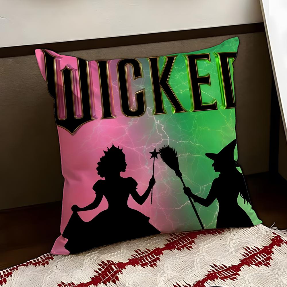 Movie WWicked Cushion Cover Reversible Soft Durable Pillow Cover Home Car MultiScene Use for Daily Comfort