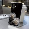 Кристаллическая роза для iPhone17promax космический чехол для телефона Apple 16 прозрачный 14/13 мелкое отверстие 15