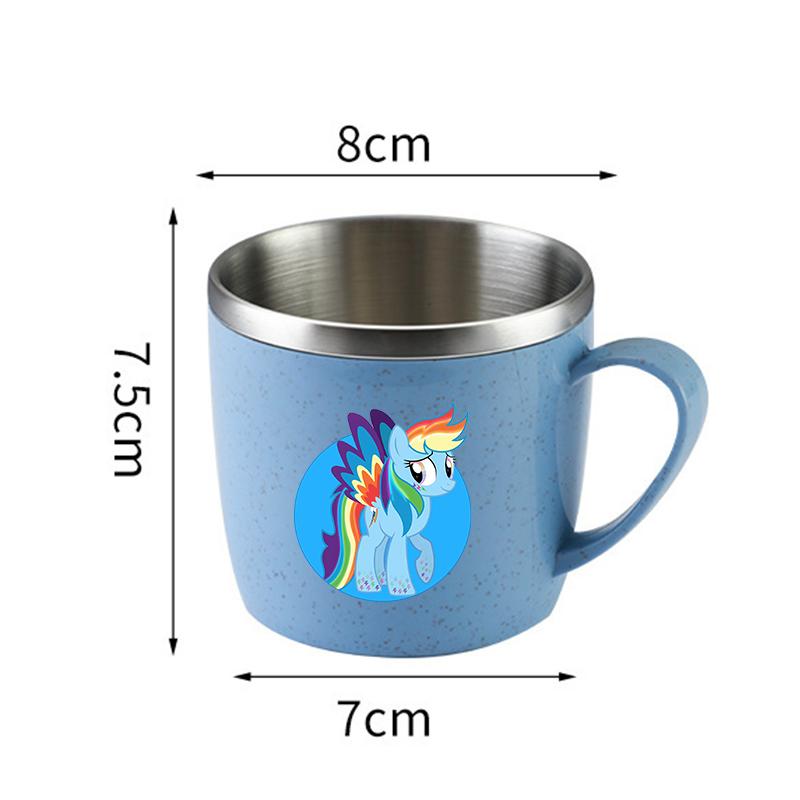 My Little Pony Бутылка для воды Кавайные стальные кружки Ручка Кофейная кружка для молока Чай Напитки Дом Офис Подарок женщины для Дети Дружелюбный Развлекательный Веселый Игра