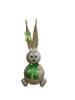 Easter Decoration Straw Bunny Figurine With Bow - Large