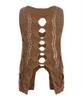 LALAFOX V-Neck Stitch Knit Vest Brown Br2Kv002