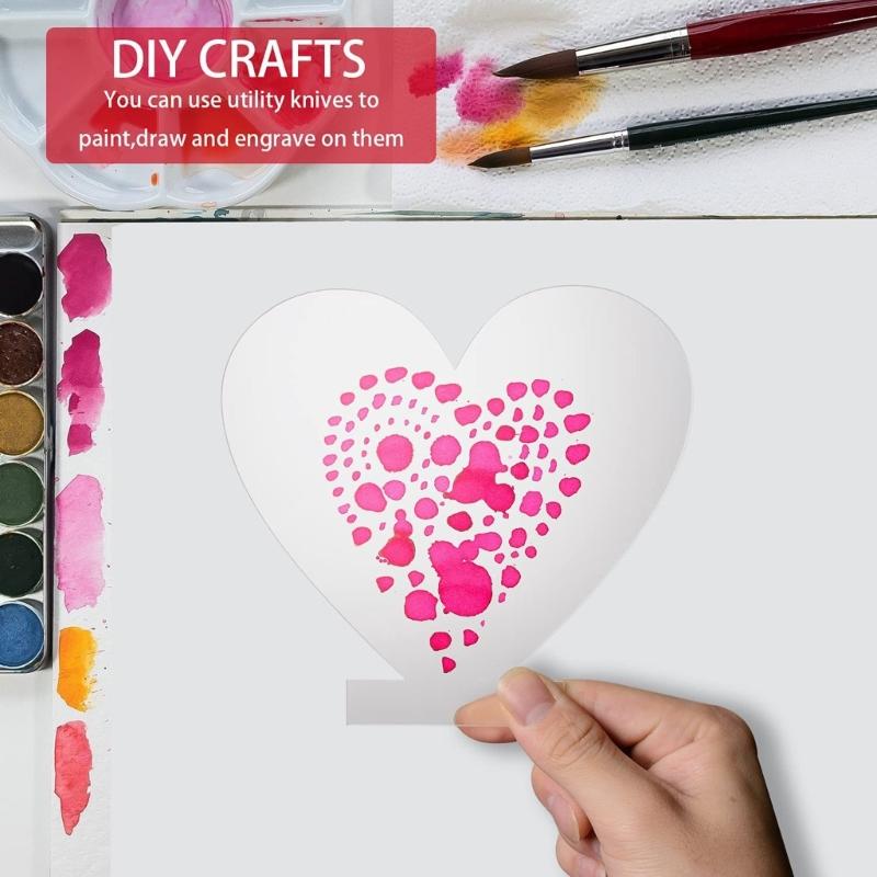 10 шт. Прозрачный пустой лист DIY Карточка места для ручной поделки Предмет для гравировки