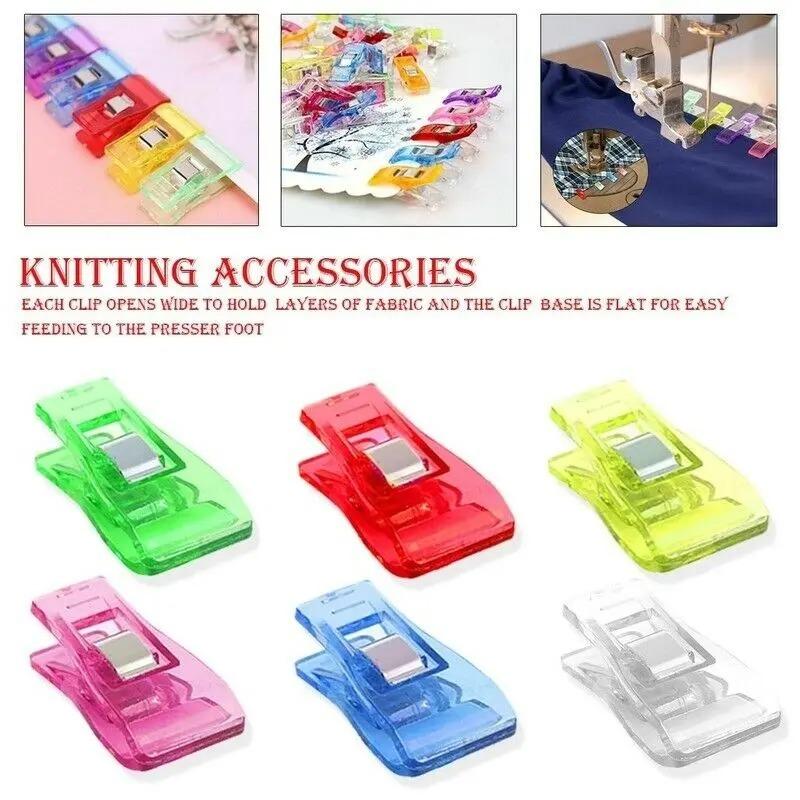 Multipurpose Sewing Clips Plastic Craft Quilting Crocheting Knitting Safety Clips Sewing Clamps Sewing Binding Clip Sewing Tools