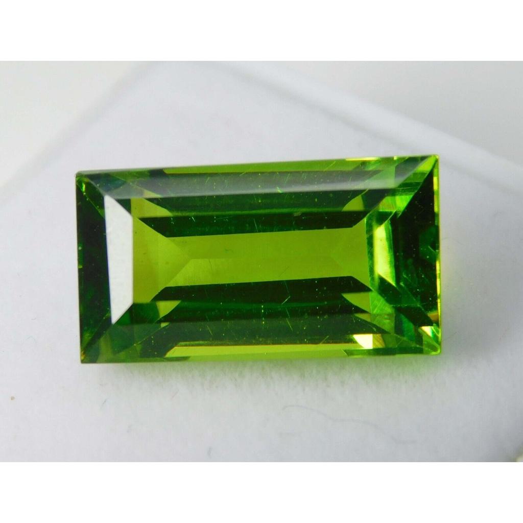 9.52 Ct NATURAL Peridot Baguette Shape Loose Gemstone