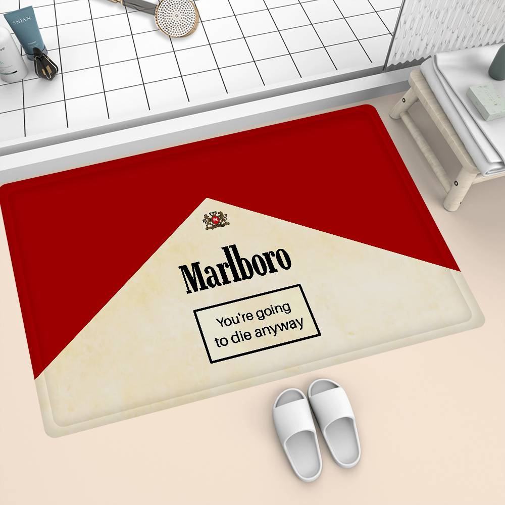Ретро M-Marlboro Коврики для комнаты Противоскользящие Впитывающие Воду Длинная Полоса Подушка Коврик для Спальни Бытовые Ковры
