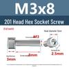 Yigu 201 Stainless Steel Cup Head Hexagon Screws and Bolts - M3, M4, M5, M6