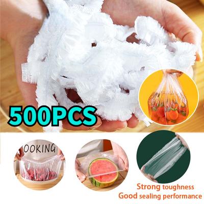 100/200/500 шт. одноразовые крышки для пищевых продуктов, сумка для хранения фруктов и овощей, пластиковая упаковка, эластичные крышки для пищевых продуктов для кухни, сумка для свежего хранения