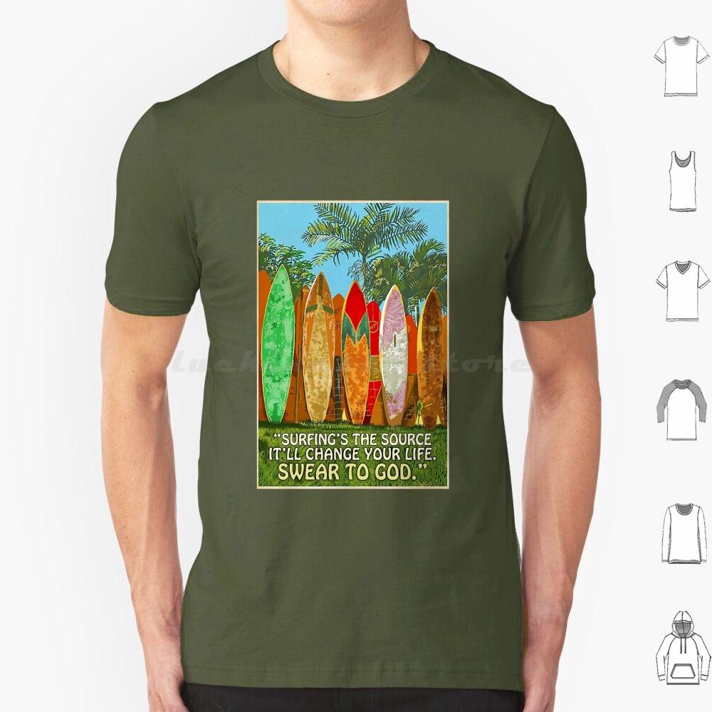 Surfing Itll Change Your Life T Shirt Big Size 100 Cotton Surfing Beach Surfer Shark Tropical Margaritaville Paradise