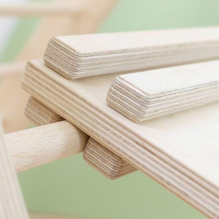 Jeu d'équilibre et motricité PIKY - bois naturel et colori arc-en-ciel