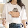 Capybara T Shirt Women Designer T-shirts Girl Harajuku Clothes Summer Short Sleeves Tees