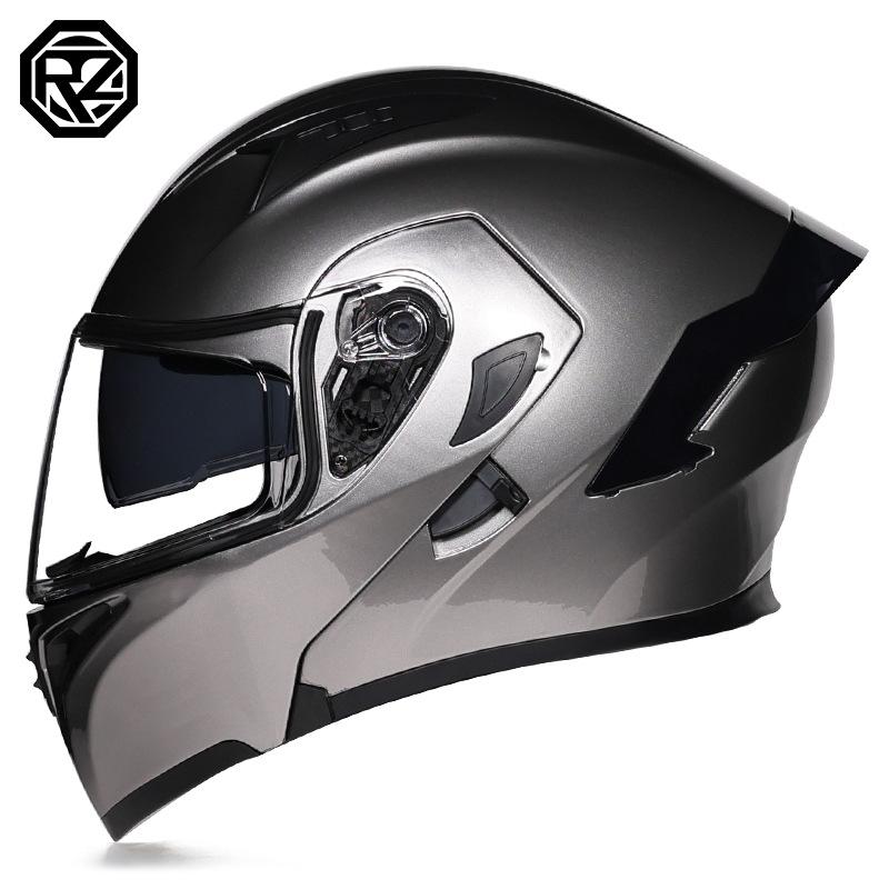 Motorcycle Helmets Men's and Women's Unveiling Helmets Full Helmets Tail Rider Bluetooth Locomotive Men's and Women's Winter Personality Electric