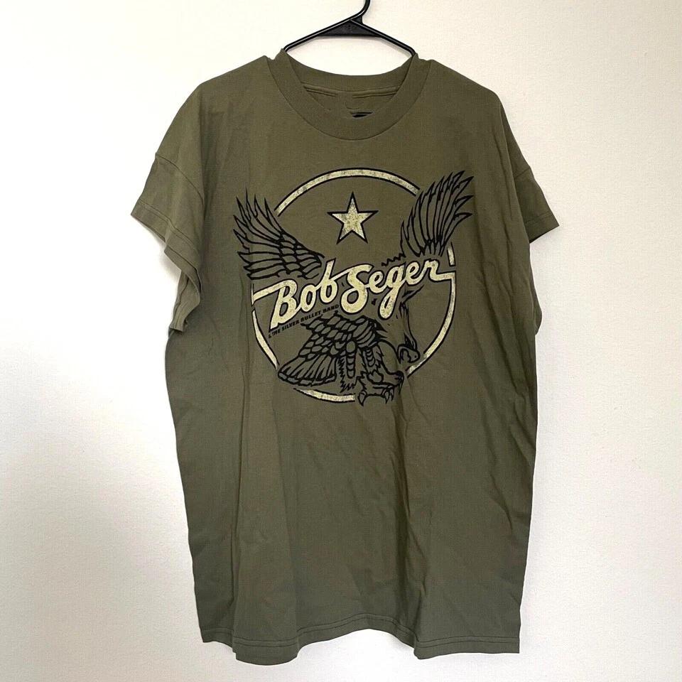 Футболка BOB SEGER TOUR с коротким рукавом, военный зеленый, унисекс, S-5XL
