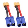 2 шт. Кабель-адаптер с разъемом XT60 (мама) на EC5 (папа) 12AWG Силиконовый провод для RC-автомобиля, самолета 3,74 дюйма