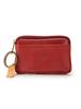 Coin Case Coin Purse Leather Genuine Leather Cowhide Unisex Red Red Women's Men's