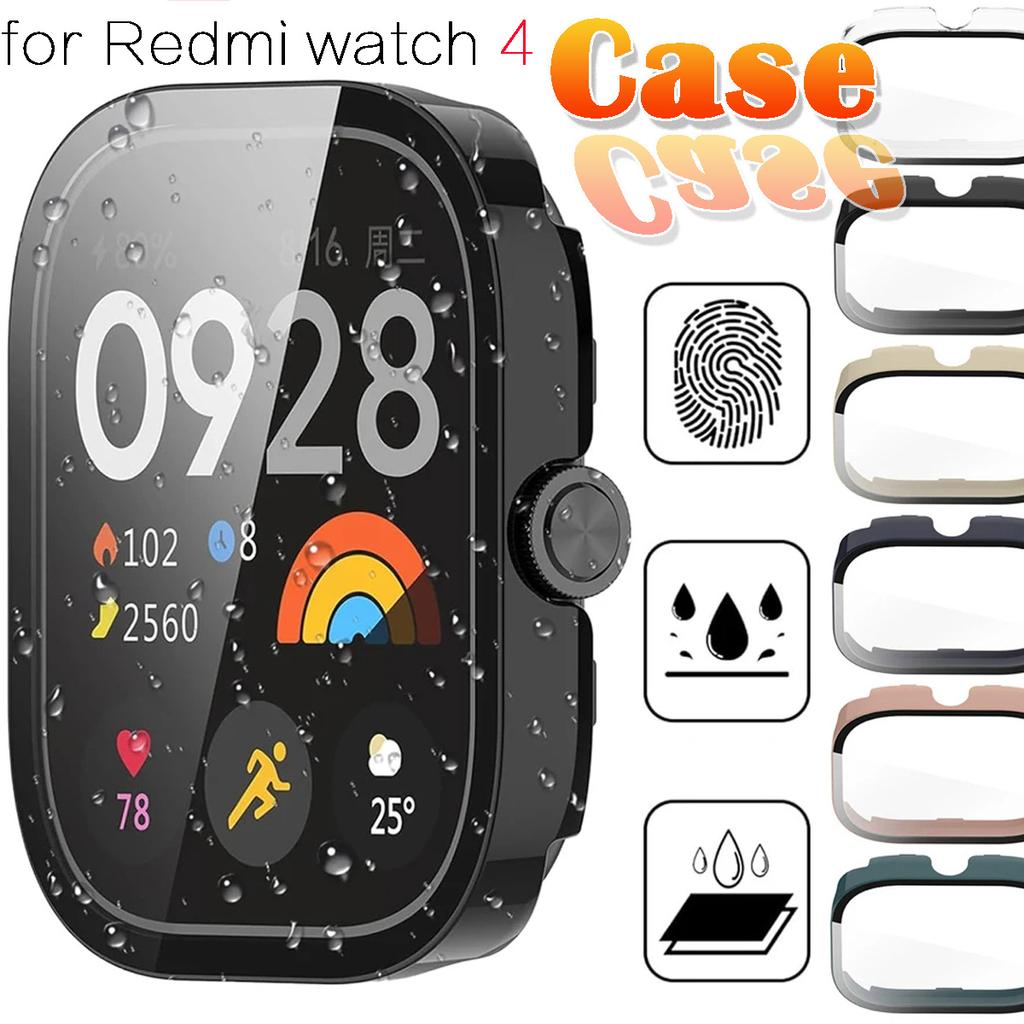Чехол из закаленного стекла для Xiaomi Redmi Watch 4, аксессуары, защитная пленка для экрана All Around 9H, жесткий бампер из ПК для Redmi Watch4, чехол