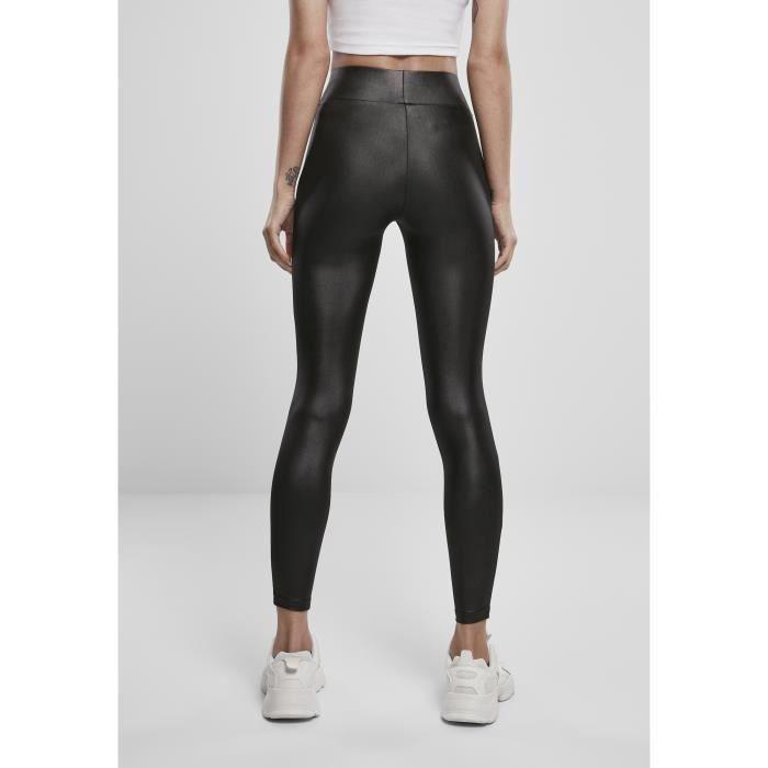 Legging femme - Urban Classics - Imitation cuir - Noir - Fitness - Running