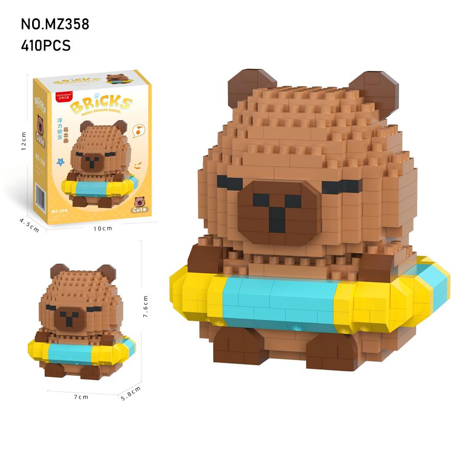 Miniso Игрушки Капибара Кукла Микрочастицы Строительные блоки Развивающие игрушки Сделай сам Милая мультяшная фигурка для детей Подарки на день рождения