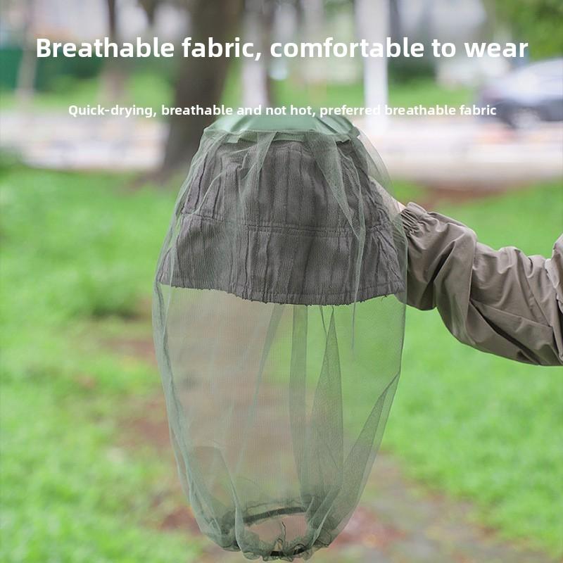 Outdoor Mosquito-Proof Automatic Retractable Mesh Hat for Camping & Fishing