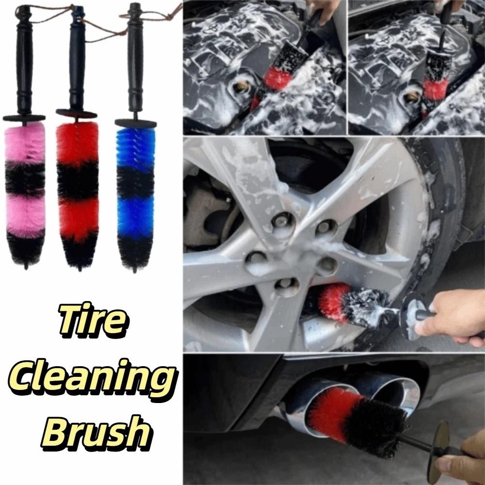 Detailing Design Car Wheel Brush Soft Bristles Vehicle Engine Brush Exhaust Cleaning