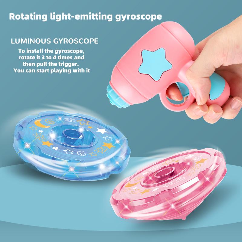 Light-Emitting Flying Bamboo Fly-Crayon, Light-Up Gyro Gun, Parent-Child Interaction Toy, Suitable For Both Indoor And Outdoor U