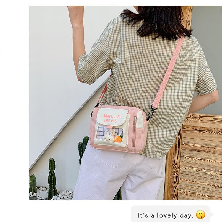 Холщовая сумка для гриля, маленькая сумка через плечо, японская студенческая милая сумка на плечо, прозрачная желеобразная сумка