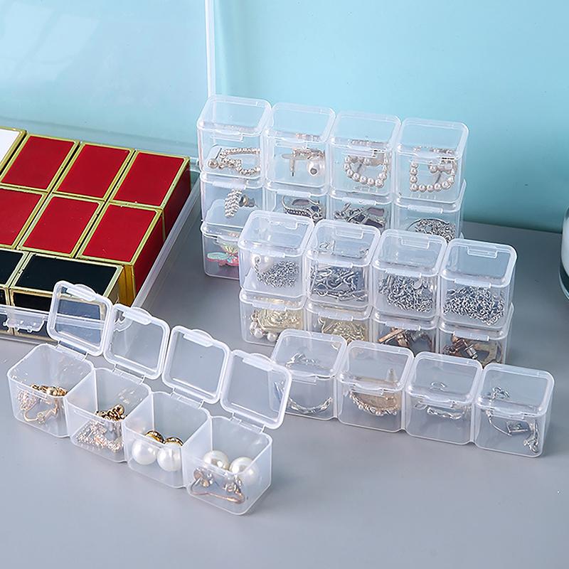 56/28 Сетка Прозрачная Коробка Для Хранения Ювелирных Изделий Дизайн Ногтей Серьги Кольца Бусины Контейнер Организация Домашнего Хранения