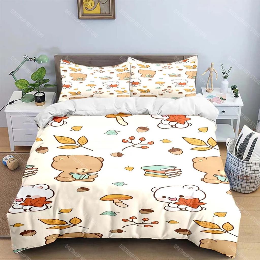 Подарок для девочки и мальчика Изысканные мультяшные обои B-bubu Аниме Цифровая печать Постельный комплект Пододеяльник Одеяло Кровать Молодежь Дети