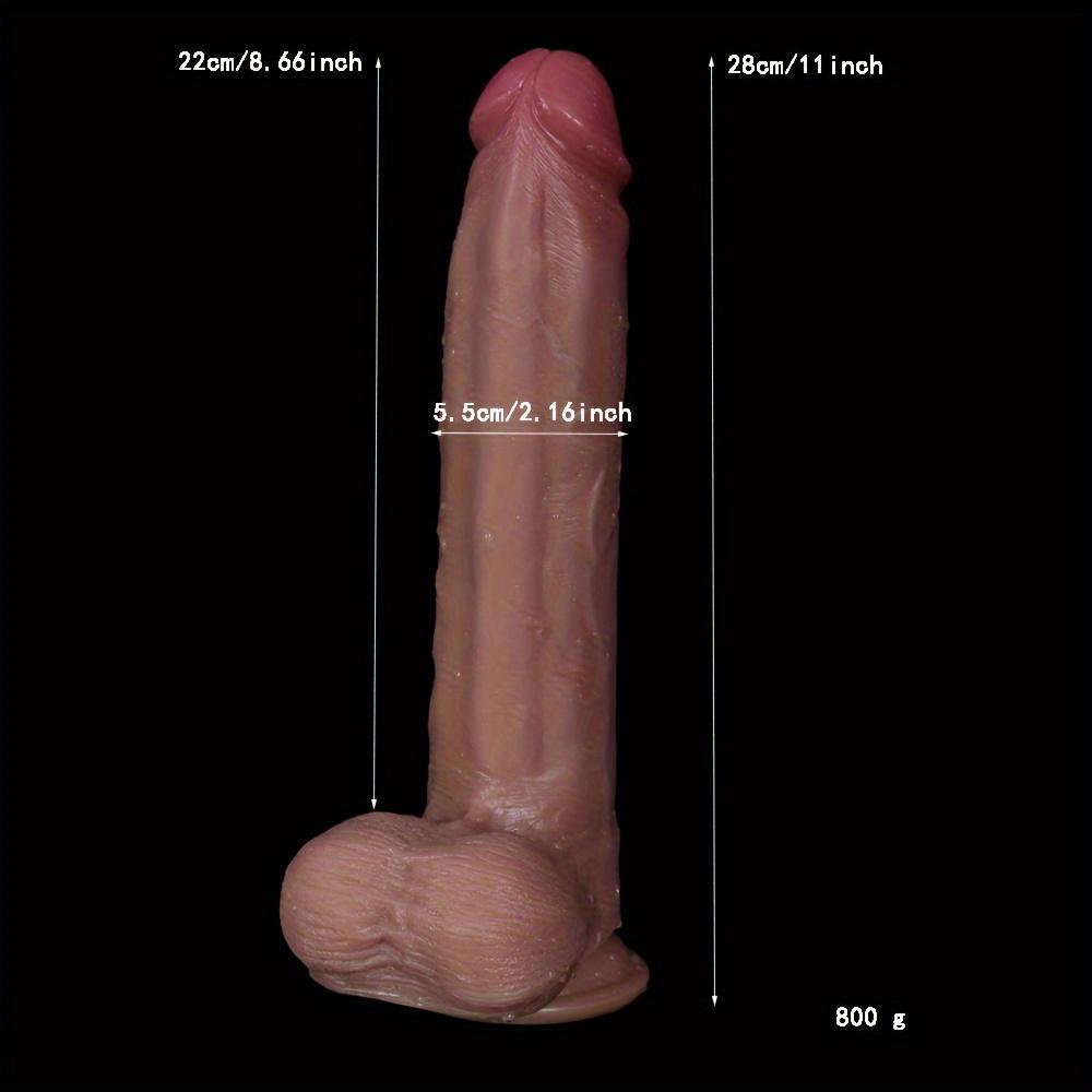 31 см Большой Реалистичный Силиконовый Ди лдо, Мягкий Живой Дизайн, Гибкая Текстура, Подходящая для Новичков Игрушка для Взрослых для Мужчин и Женщин, Многоразовая и Легко Моющаяся