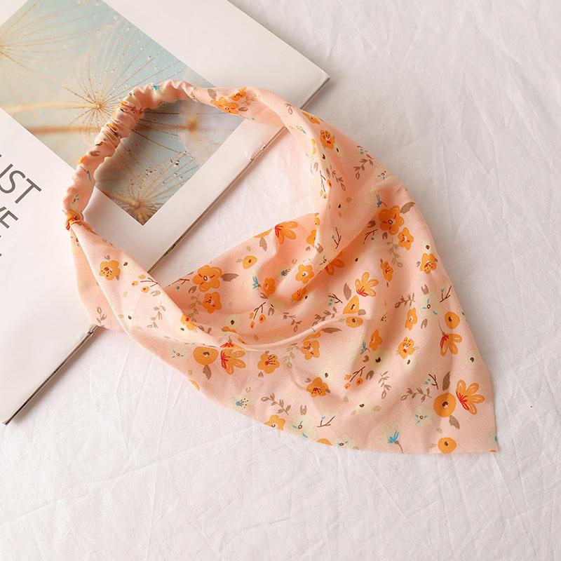 1 шт. Цветочный принт, модная ткань, винтажные аксессуары для девочек, удобные повязки на голову, шарф для волос, эластичная резинка