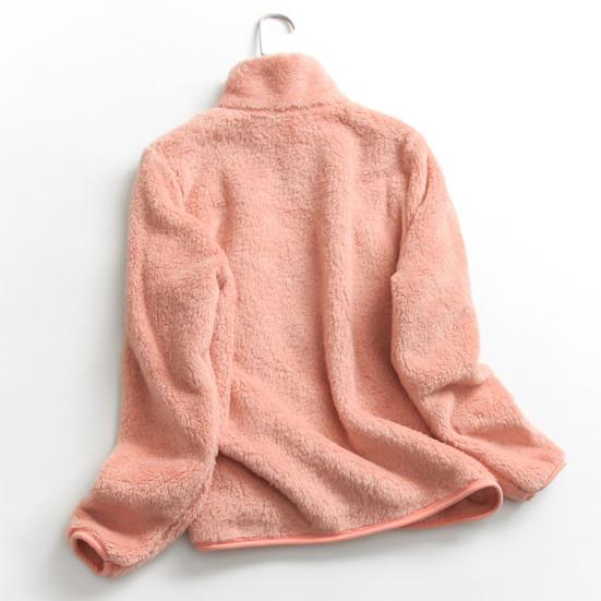 Женское зимнее пальто с толстым воротником-стойкой, двухсторонним флисом, защитой шеи, застежкой-молнией, однотонной, с длинными рукавами, сохраняющей тепло, уличной курткой