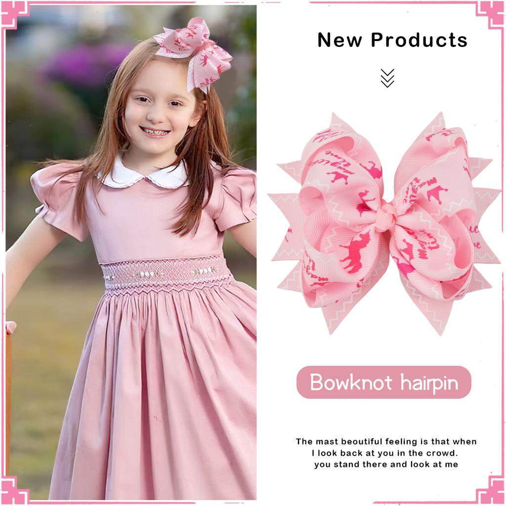 6Pcs Hairpin Set Lovely Hair Accessories for Kid Girls Headwear Double Bubble Bow Headwear Children's Gift New Pattern