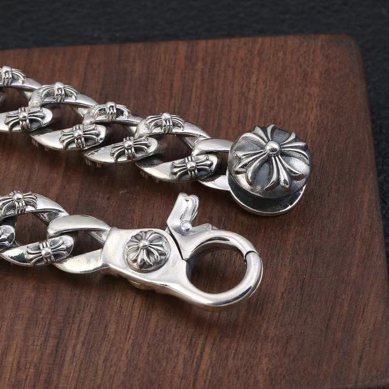 Новый браслет-крест, доминирующий европейский и американский ретро-трендовый мужской толстый браслет с пряжкой