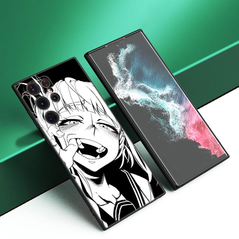 Anime Himiko Toga Black Silicone Phone Case For Samsung Galaxy S23 S21 S20 FE S24 S22 Ultra S10E S10 S9 S8 Plus