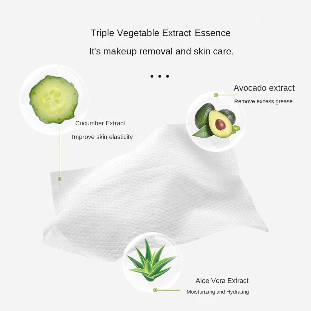 12/60/80PCS Cotton Makeup Removal Wipes Face Cleaner Disposable Cotton Wipes  Cosmetic Removal
