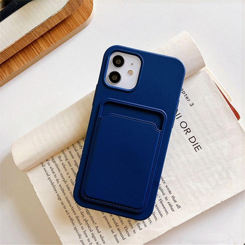 Мягкий силиконовый чехол для телефона для iPhone 13 Pro Max 12 11 слотов для карт, карманный кошелек, задняя крышка для Samsung S21 A32 Xiaomi Poco M3 Pro Redmi 9T