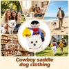 Cowboy Costume For Dogs Breathable Soft Realistic Dress Up Cowboy Cosplay Dog Costume For Small Medium Breeds Photography Party