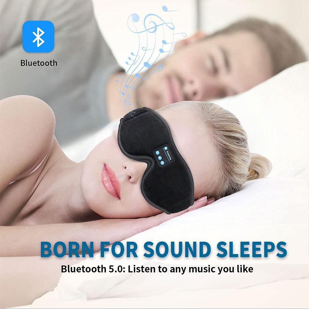 Прочные и безопасные маска для сна с Bluetooth-наушниками, 3D-маска для глаз, наушники для прослушивания музыки во время сна со встроенным HD-динамиком