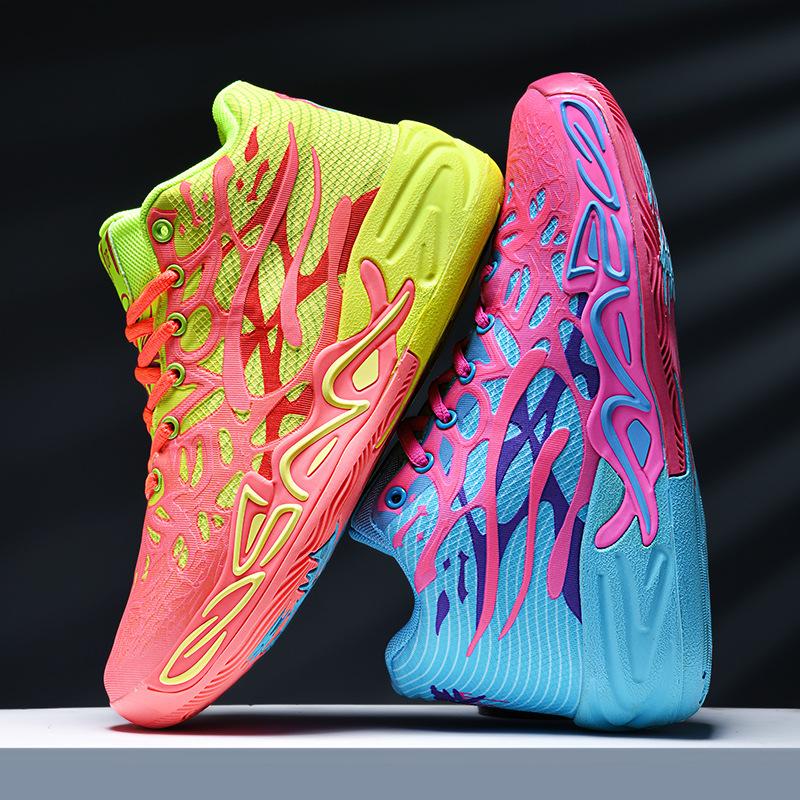 Новый молодежный тренд спортивные ботинки три мяча 4-го поколения модные мужские профессиональные практичные боевые нескользящие и износостойкие баскетбольные кроссовки