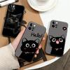 Черные Кошки Милый кот Привет Чехол для телефона Для Apple iPhone 16 15 14 13 12 11 Pro Max XR XS Max 7 8 Plus SE2 Задняя крышка Силиконовые чехлы