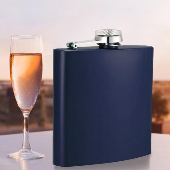 Фляжка из нержавеющей стали на 6 унций, матовая, герметичная, с воронкой, никогда не теряющаяся, портативная