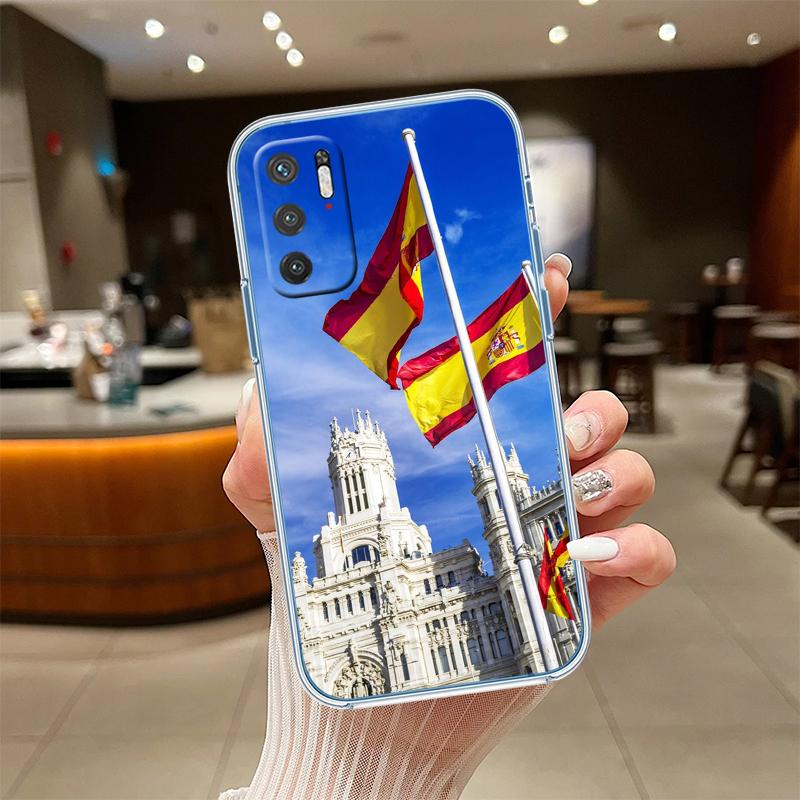 RE54 Spain Flag Transparent Phone Case for Motorola Moto G40 G04 G05 One Ace Action  Fusion + Plus Hyper Macro Vision Zoom